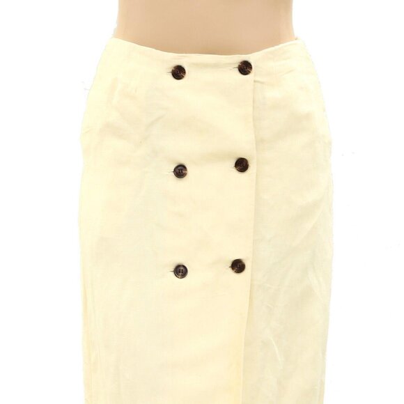 Posse Solid Long Straight Maxi Skirt High Waisted Formal Cotton XS NEW - Picture 2 of 5